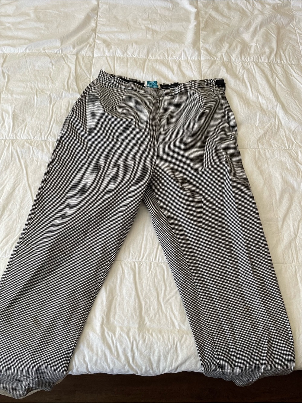 Black & White Checked Casual Pants